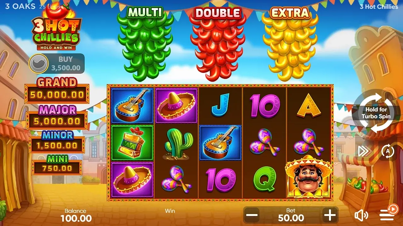 3 Hot Chillies game display, view 1