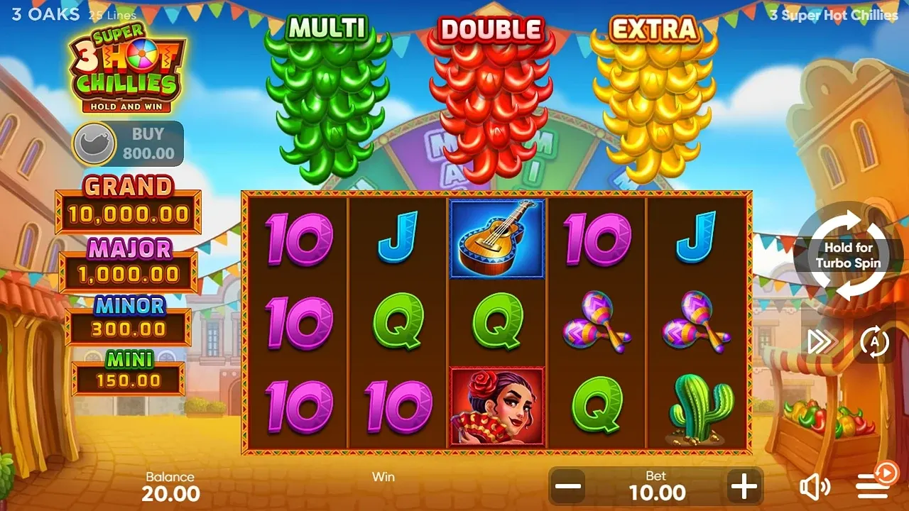 3 Super Hot Chillies game display, view 1