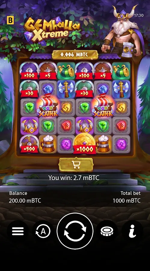Gemhalla Xtreme game display, view 2