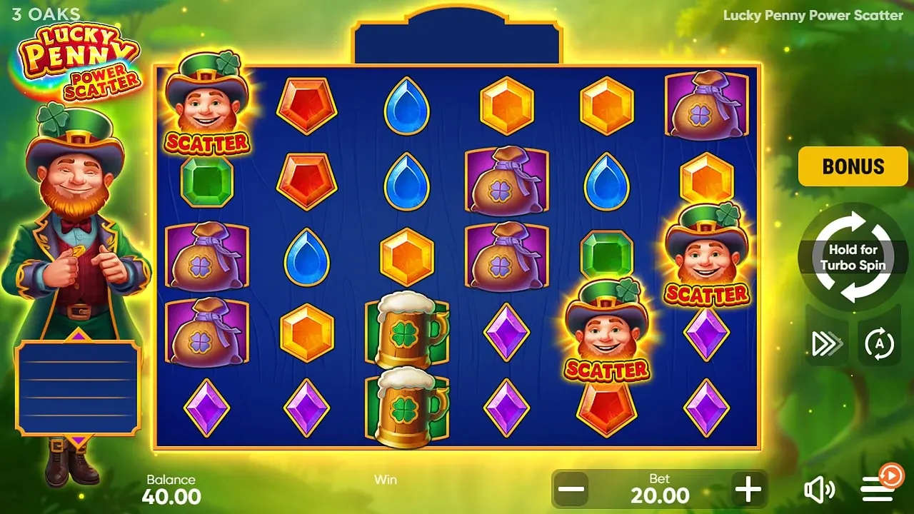 Lucky Penny Power Scatter game display, view 1